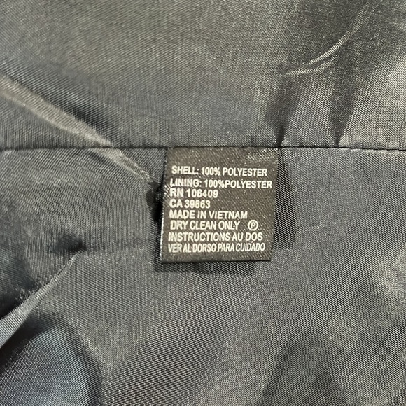 Tahari blue and black jacket coat; great for work - Picture 9 of 9